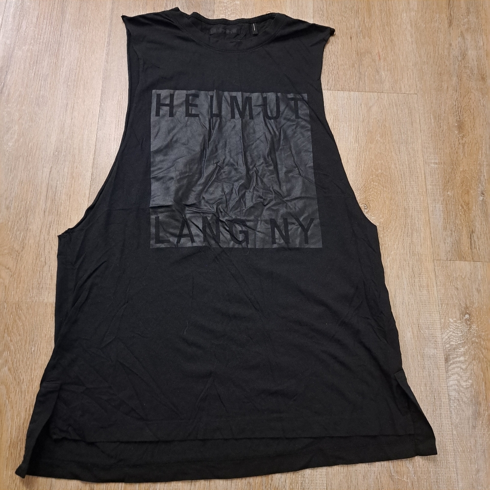 Helmut Lang Black Sleeveless Men's Shirt Size Medium